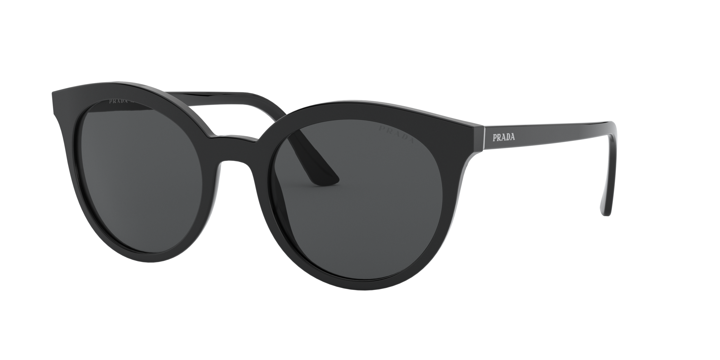 Prada PR 02XS 1AB5S0 Black, three-quarter view