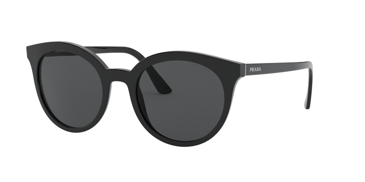 Prada PR 02XS 1AB5S0 Black, three-quarter view