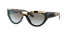 Prada PR 03WS Black/Medium Havana 01M0A7 three-quarter view