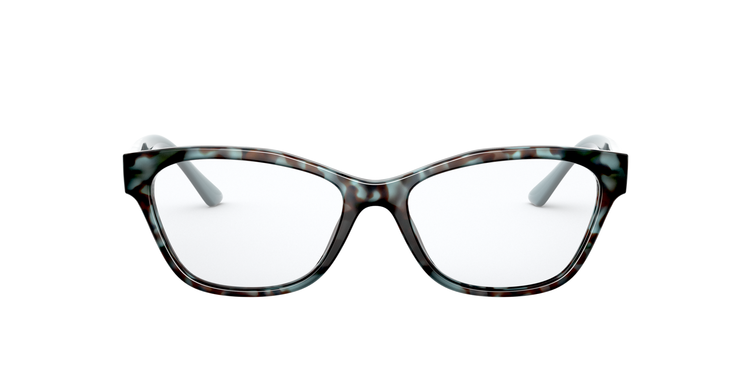 Prada PR 03WV Spotted Blue/Brown 05H1O1 three-quarter view