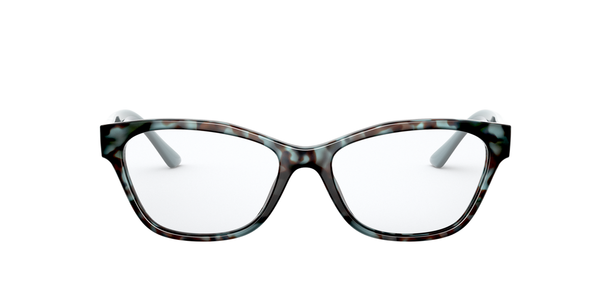 Prada PR 03WV Spotted Blue/Brown 05H1O1 three-quarter view