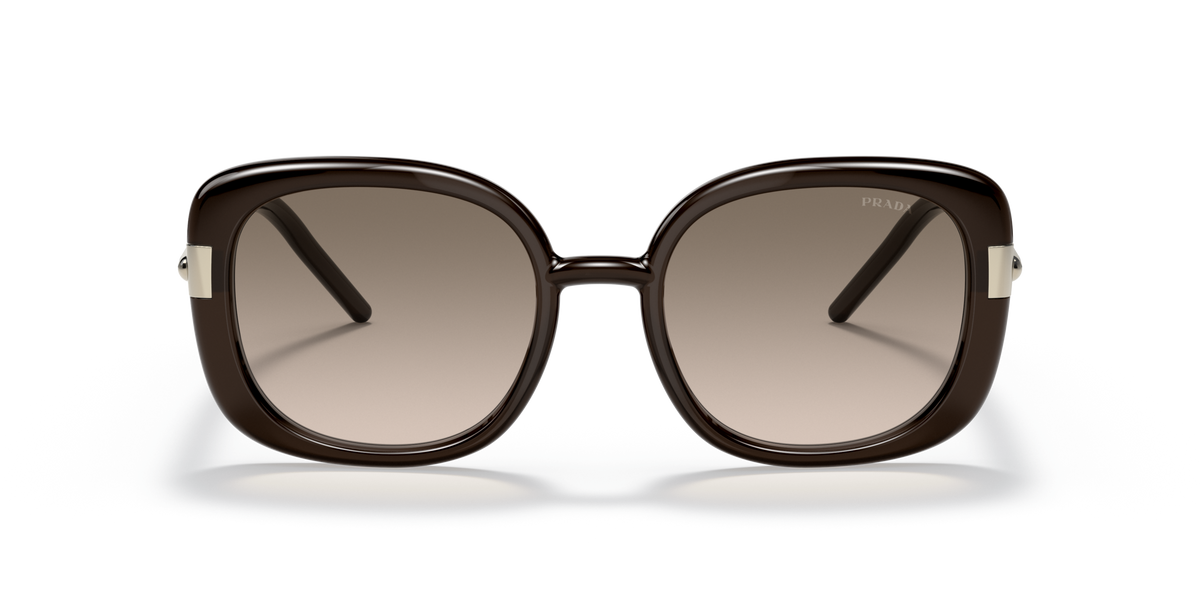 Prada PR 04WS Crystal Dark Brown 05M3D0 front view