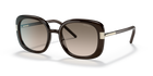 Prada PR 04WS Crystal Dark Brown 05M3D0 three-quarter view