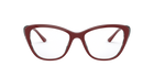 Prada PR 04WV Bordeaux/Grey Havana 07H1O1 three-quarter view