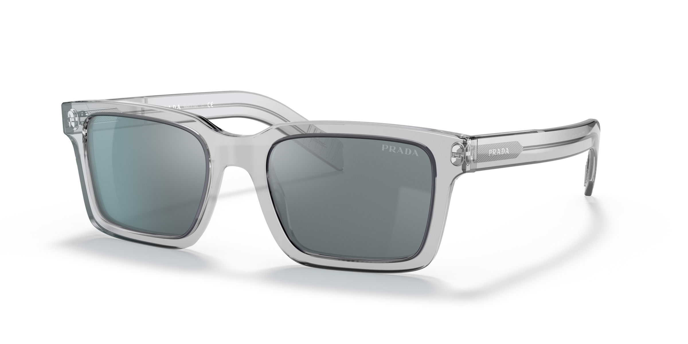 Prada PR 06WS Grey Crystal U4301A three-quarter view