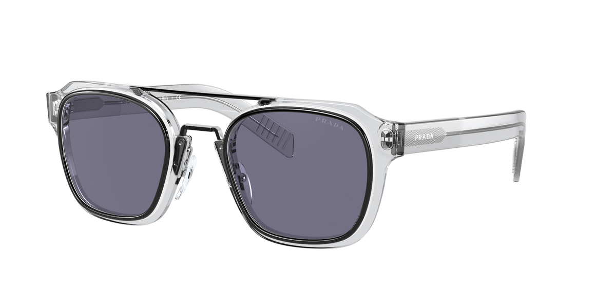 Prada PR 07WS Black/White/Grey 04L420 three-quarter view