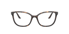 Prada PR 07WV Dark Havana/Medium Havana 06N1O1 three-quarter view