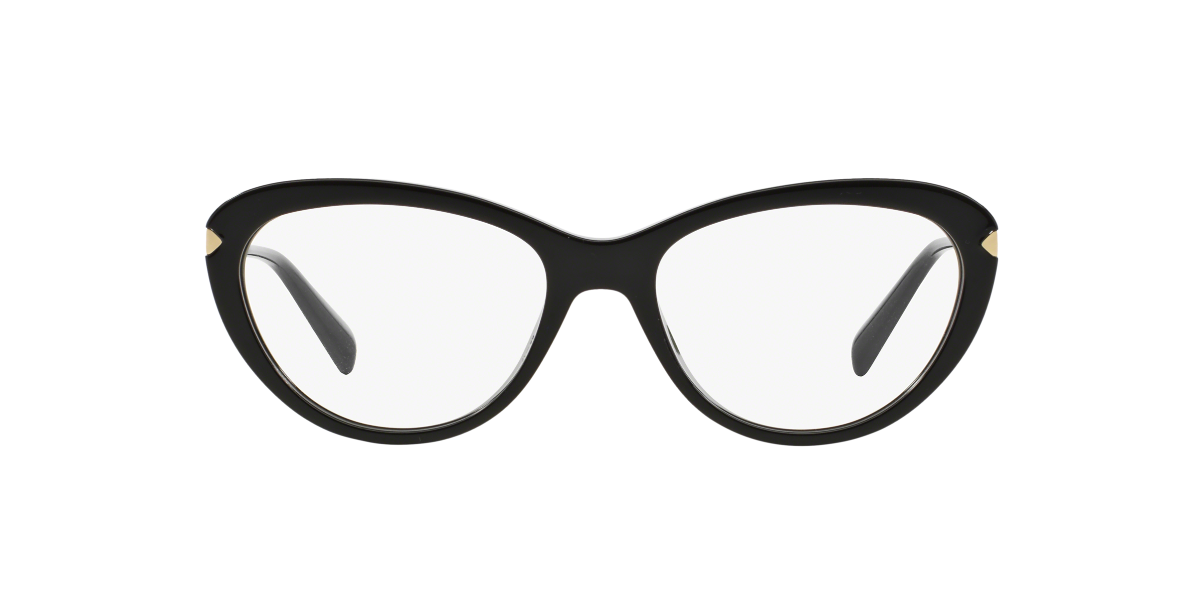 Prada PR 08RV Black 1AB1O1 three-quarter view