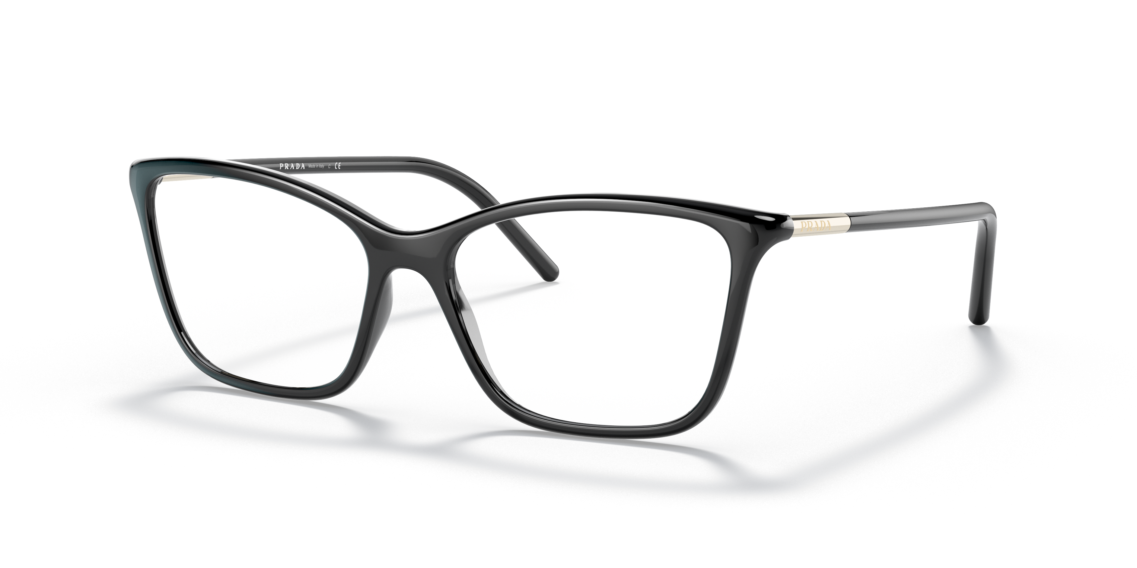 Prada PR 08WV Black 1AB1O1 three-quarter view