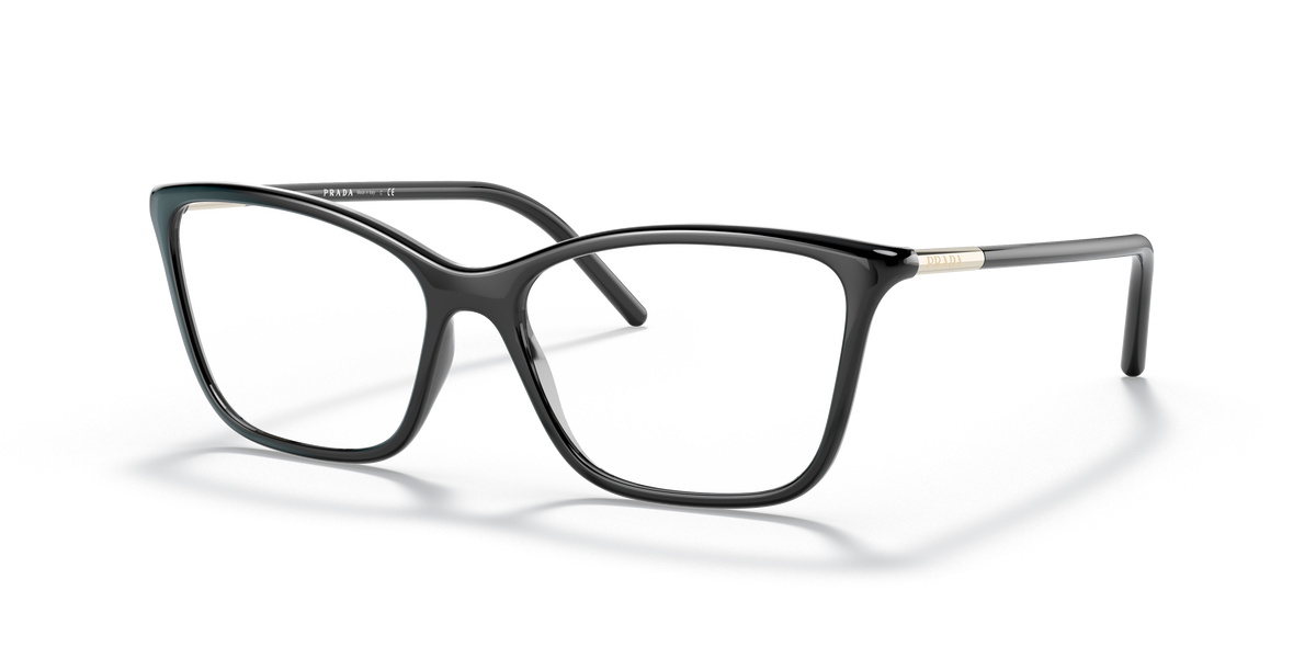 Prada PR 08WV Black 1AB1O1 three-quarter view