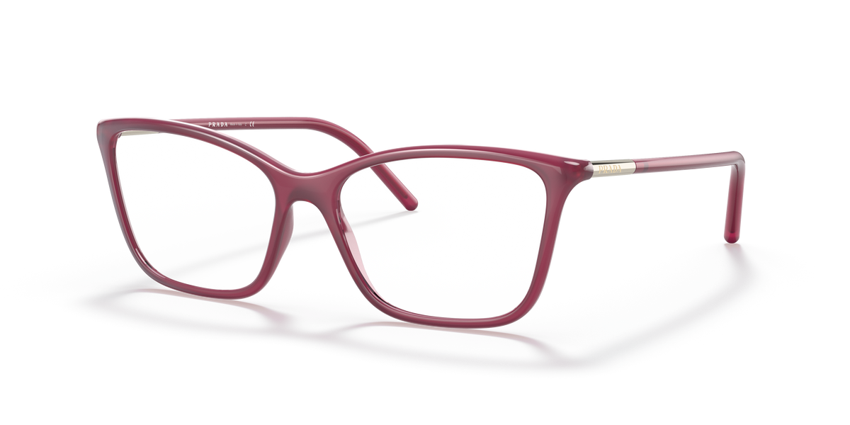Prada PR 08WV Opal Bordeaux 2BM1O1 three-quarter view