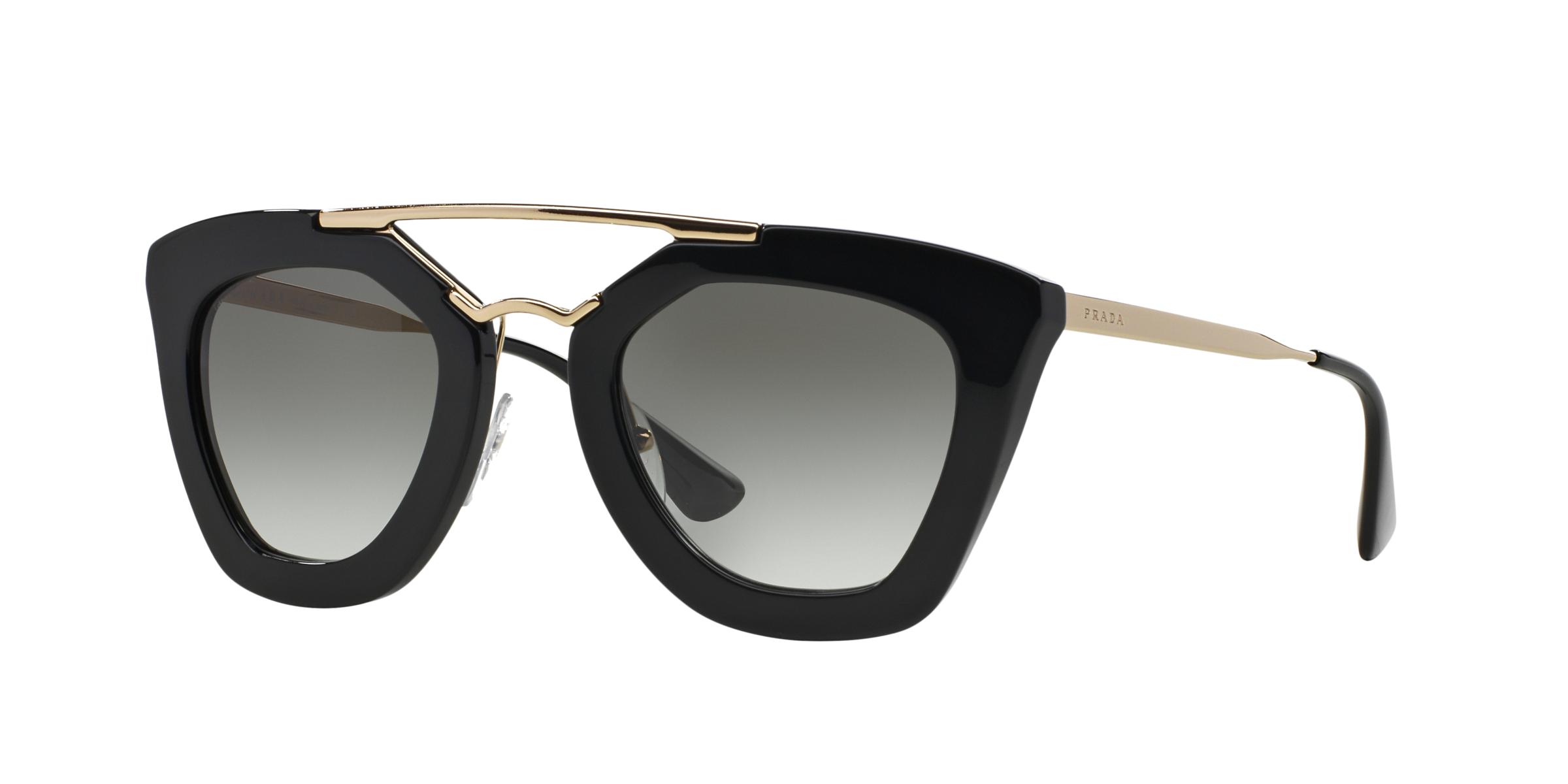 Prada PR 09QS Black 1AB0A7 three-quarter view