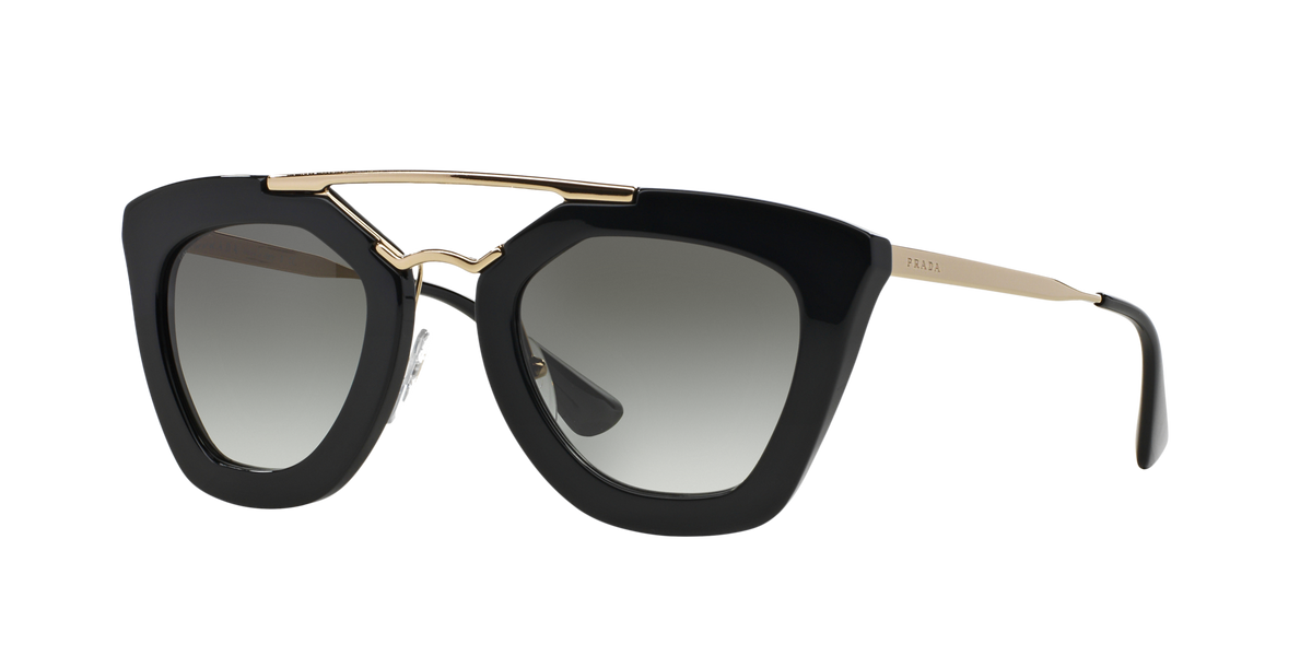 Prada PR 09QS Black 1AB0A7 three-quarter view