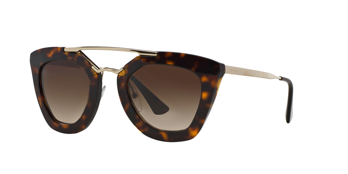 Prada PR 09QS Havana 2AU6S1 three-quarter view