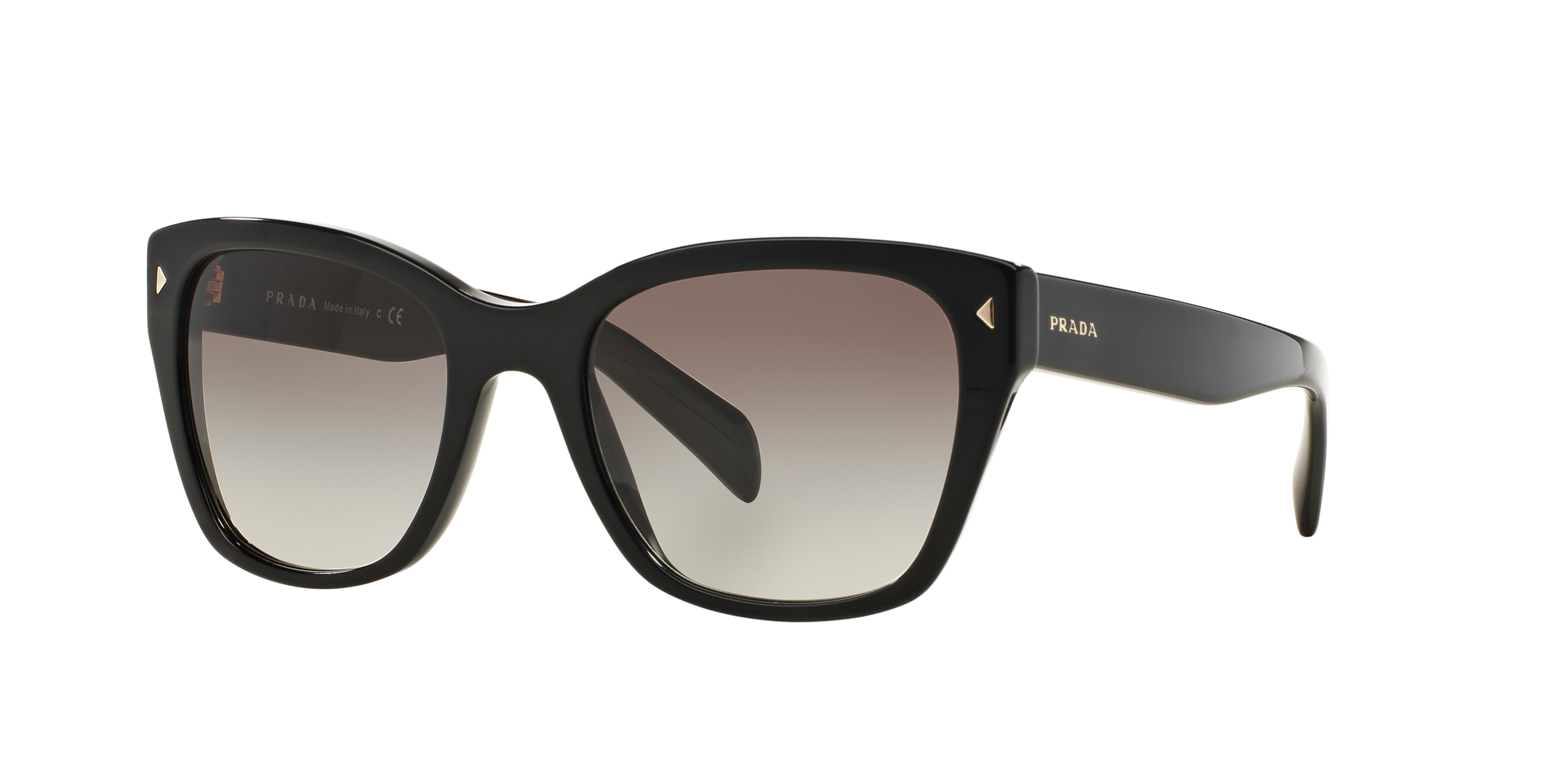 Prada PR 09SS Black 1AB0A7 three-quarter view