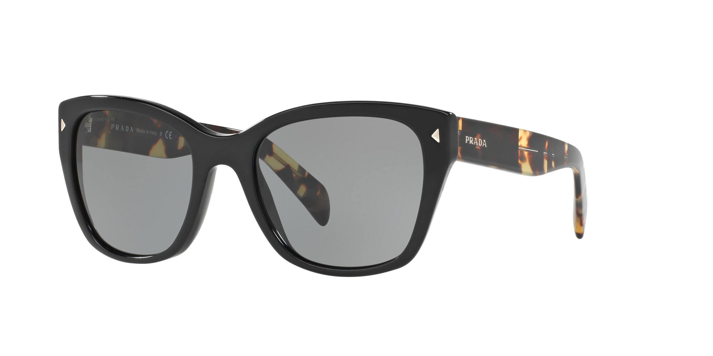 Prada PR 09SS Black 1AB9K1 three-quarter view