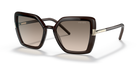 Prada PR 09WS Crystal Dark Brown 05M3D0 three-quarter view