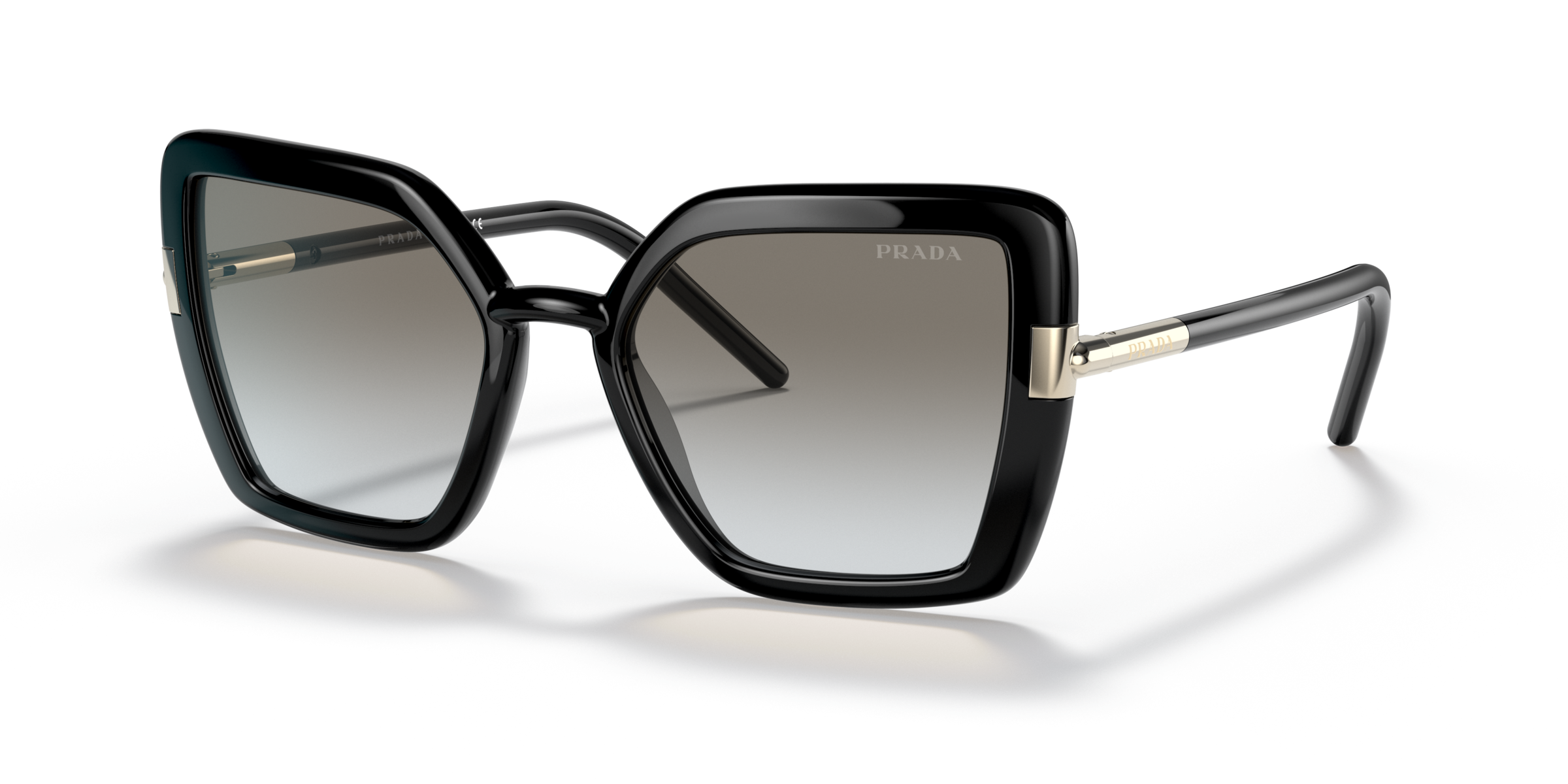 Prada PR 09WS Black 1AB0A7 three-quarter view