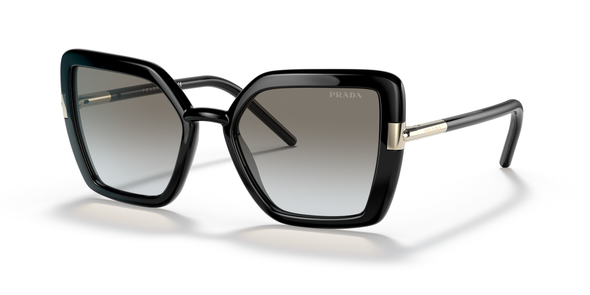 Prada PR 09WS Black 1AB0A7 three-quarter view