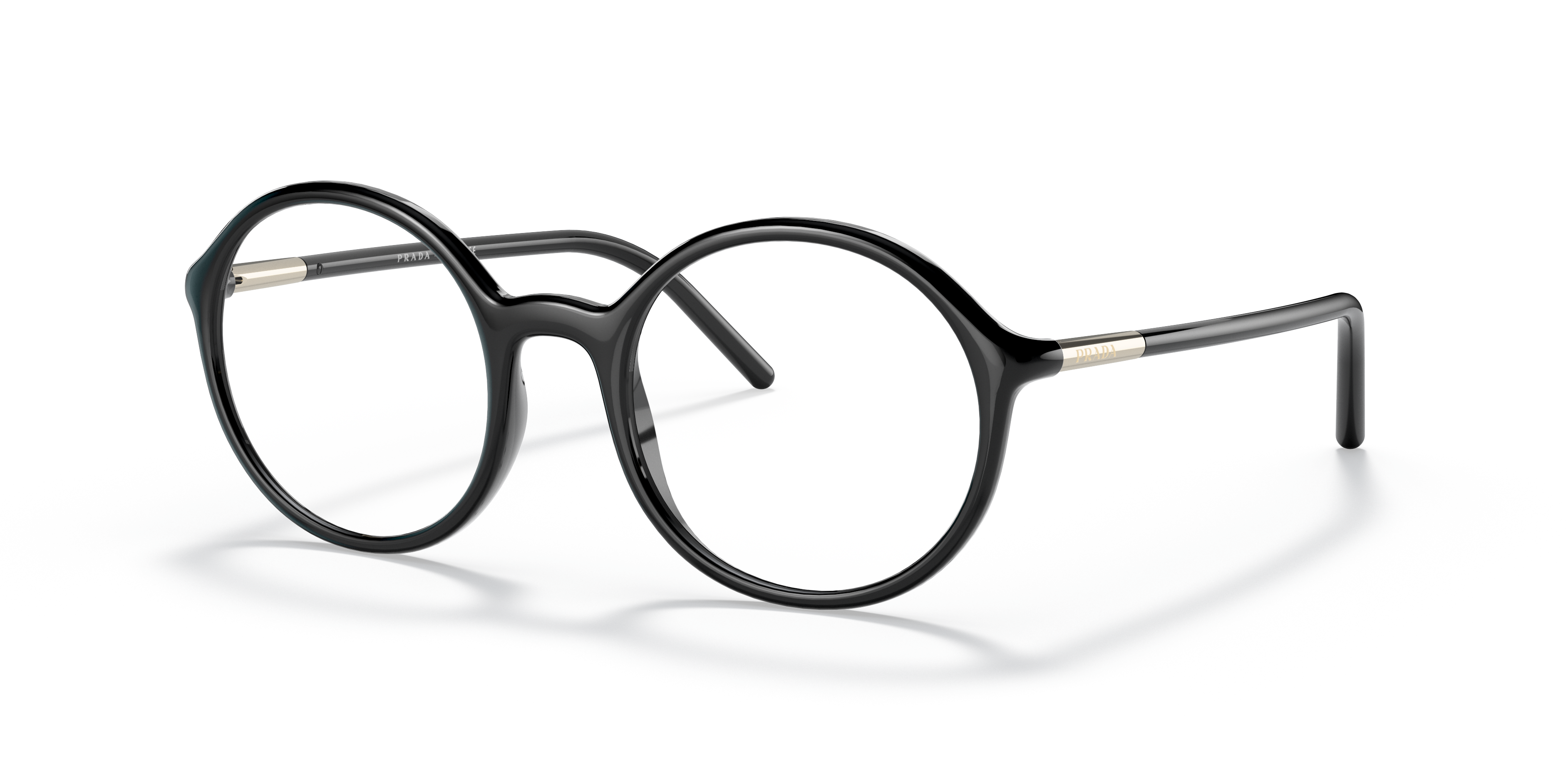 Prada PR 09WV Black 1AB1O1 three-quarter view