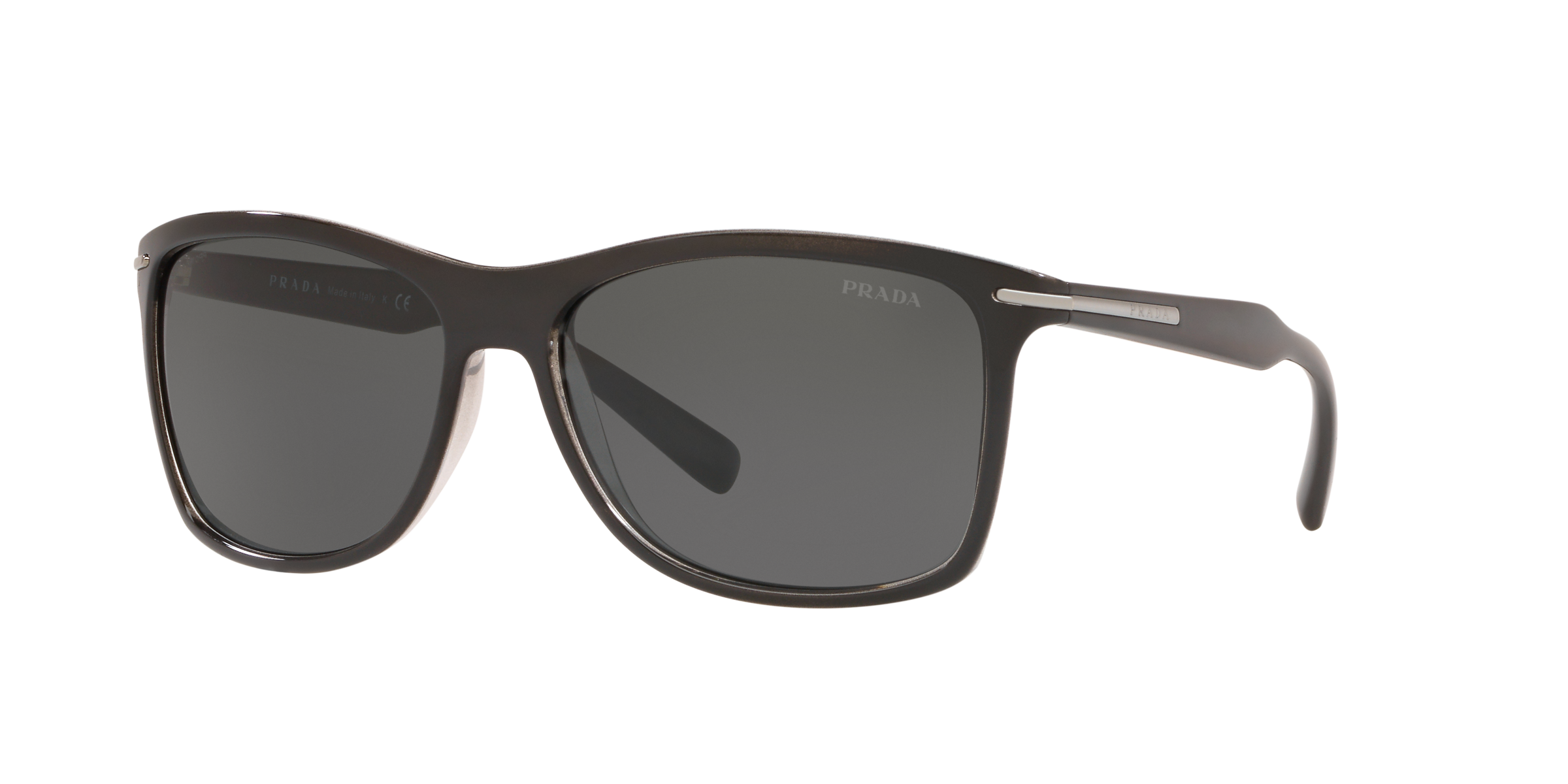 Prada PR 10OS Top Black/Crystal 2AF1A1 three-quarter view