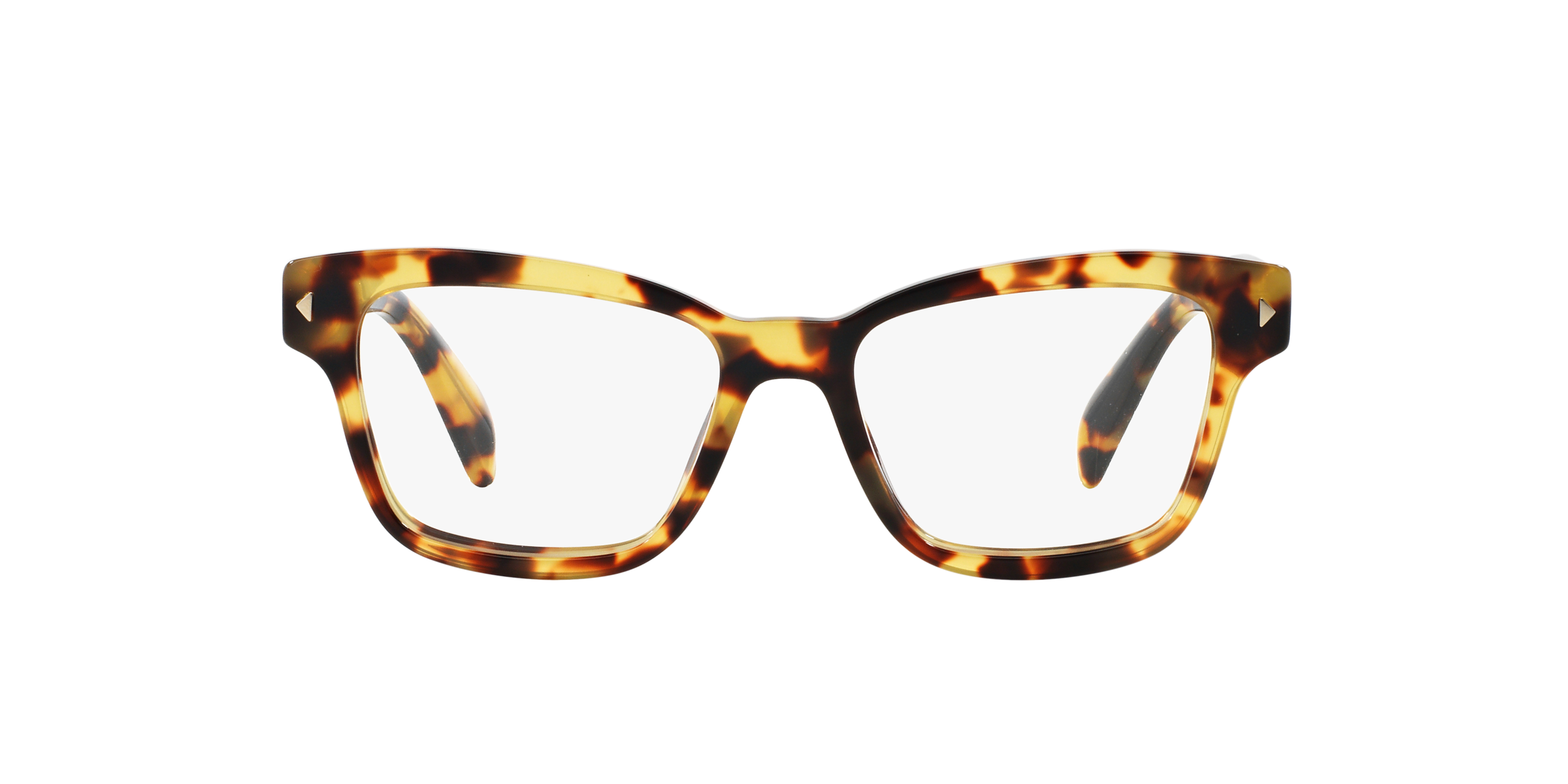 Prada PR 10SV Medium Havana 7S01O1 three-quarter view