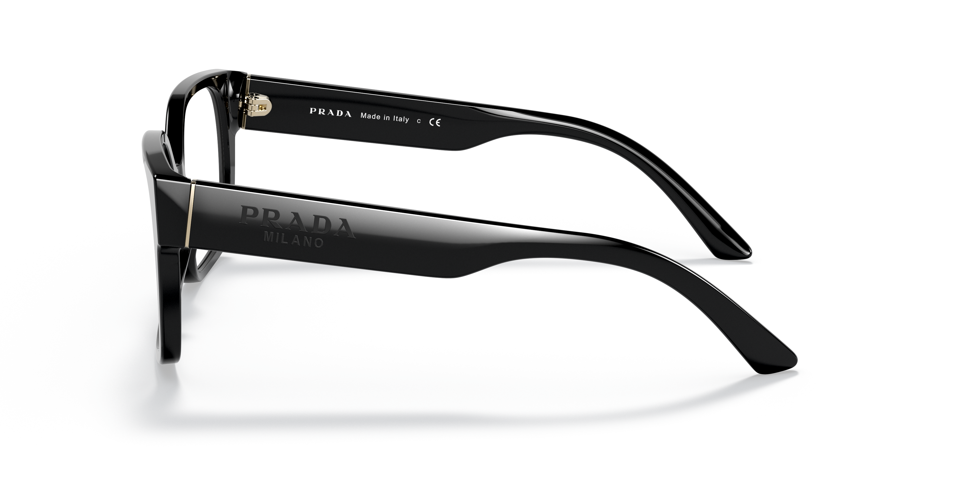 Prada PR 10WV Black 1AB1O1 side view