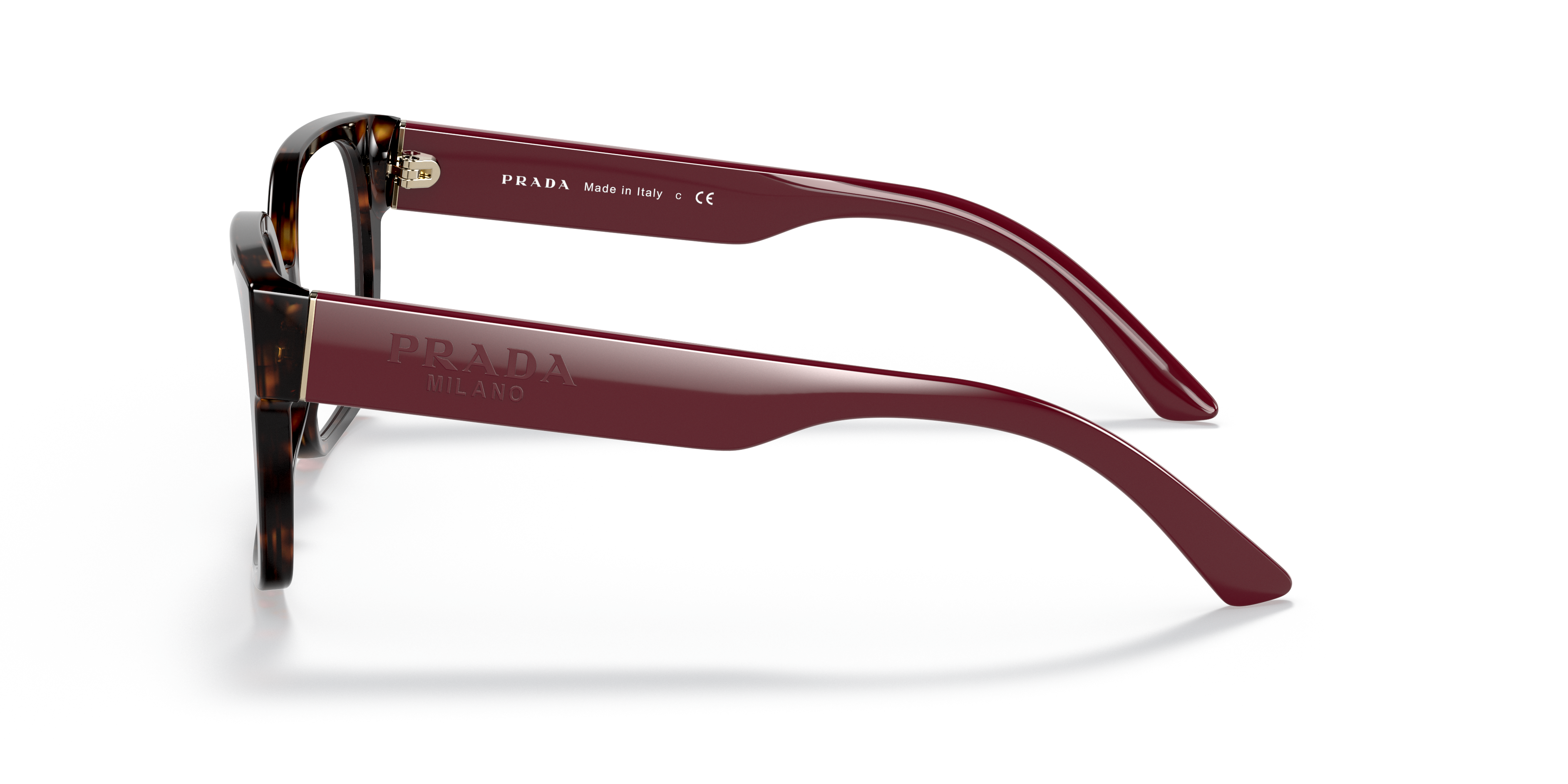 Prada PR 10WV Dark Havana 2AU1O1 side view