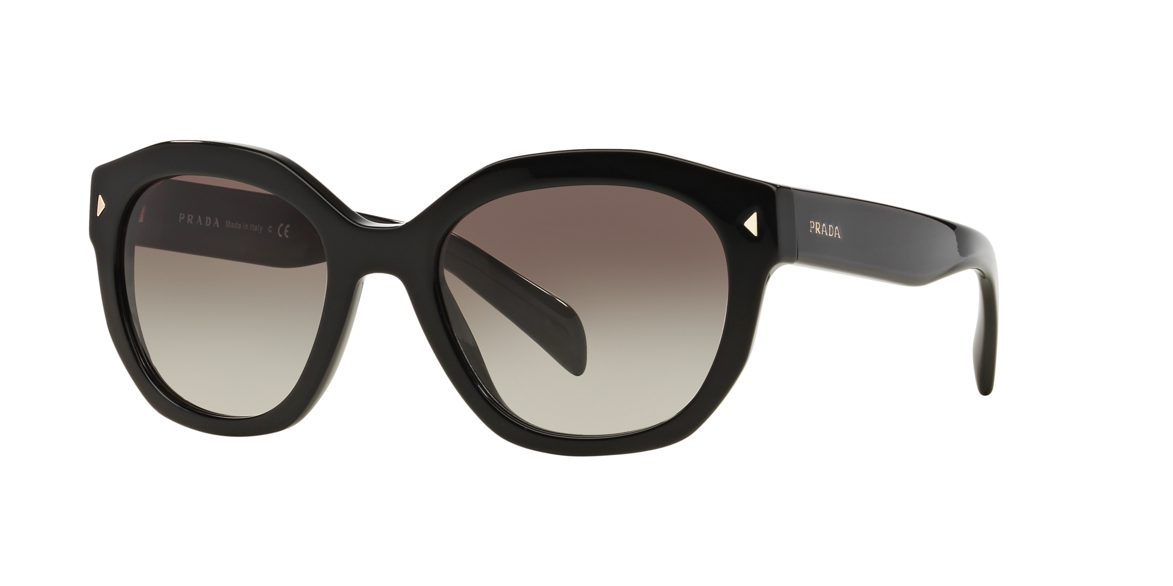 Prada PR 12SS Black 1AB0A7 three-quarter view