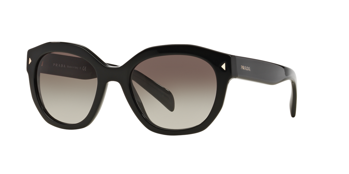 Prada PR 12SS Black 1AB0A7 three-quarter view