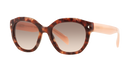 Prada PR 12SS Spotted Brown Pink UE04K0 three-quarter view