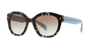 Prada PR 12SS Spotted Brown Blue UE14S2 three-quarter view