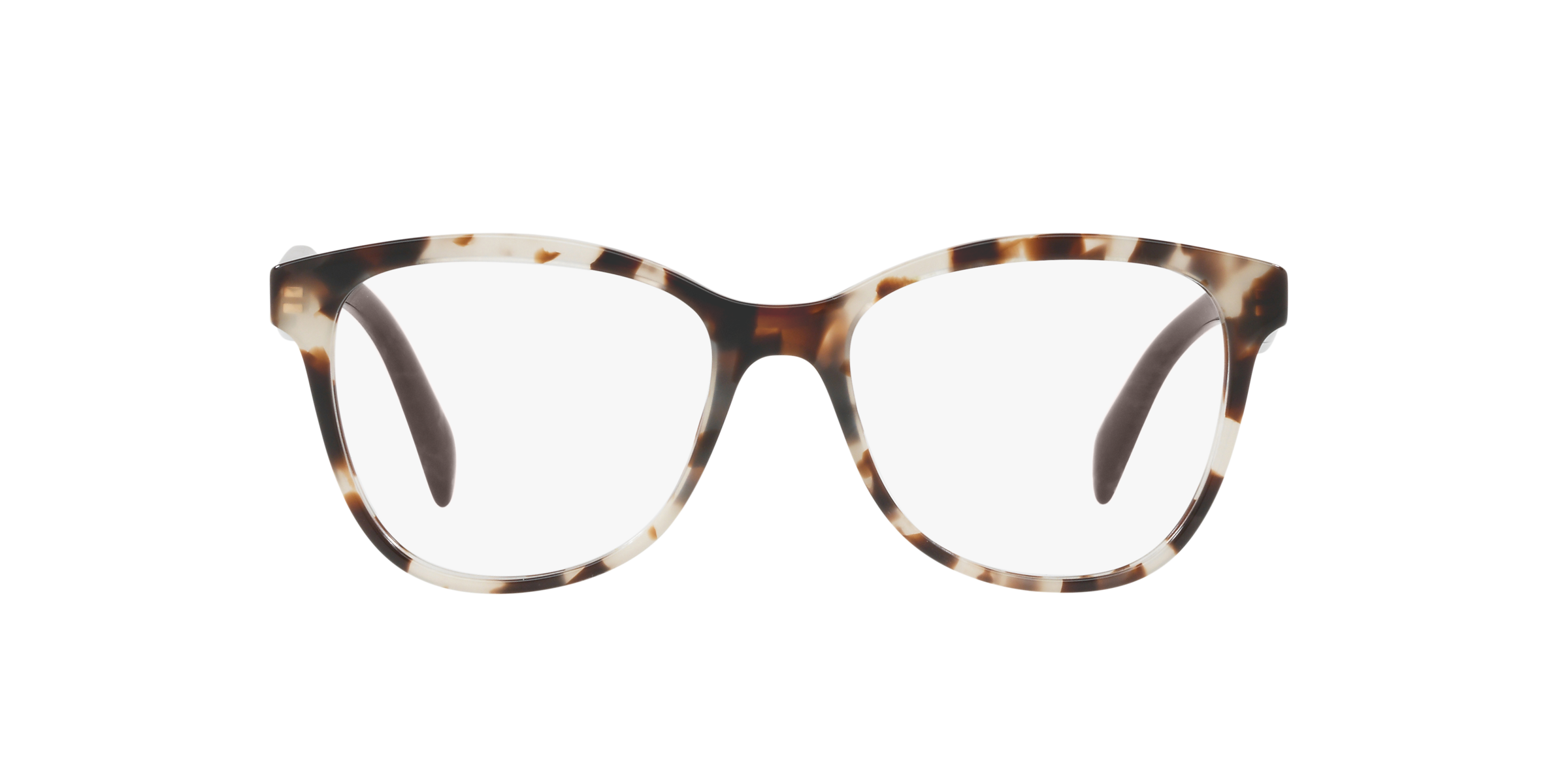 Prada PR 12TV Spotted Opal Brown UAO1O1 three-quarter view