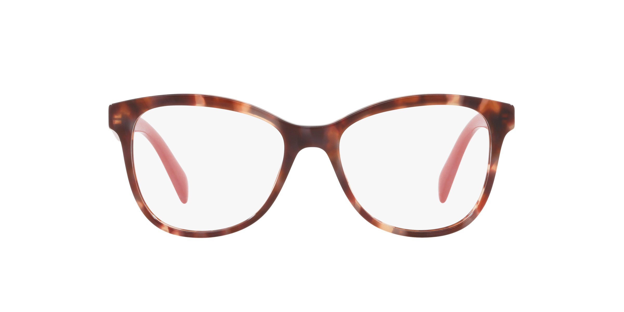Prada PR 12TV Pink Havana UE01O1 three-quarter view
