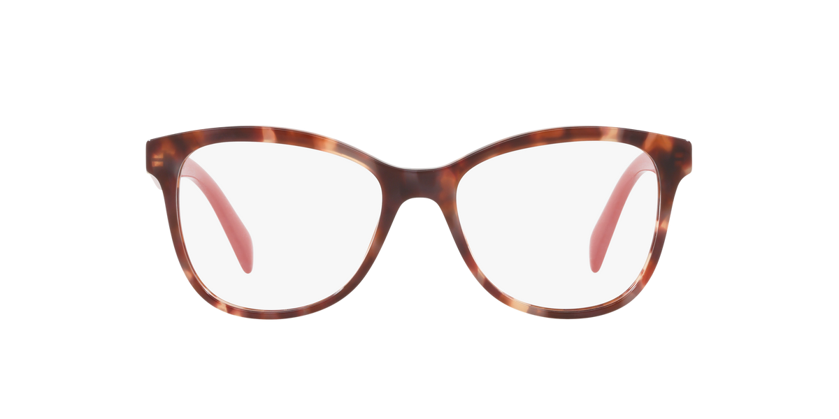 Prada PR 12TV Pink Havana UE01O1 three-quarter view