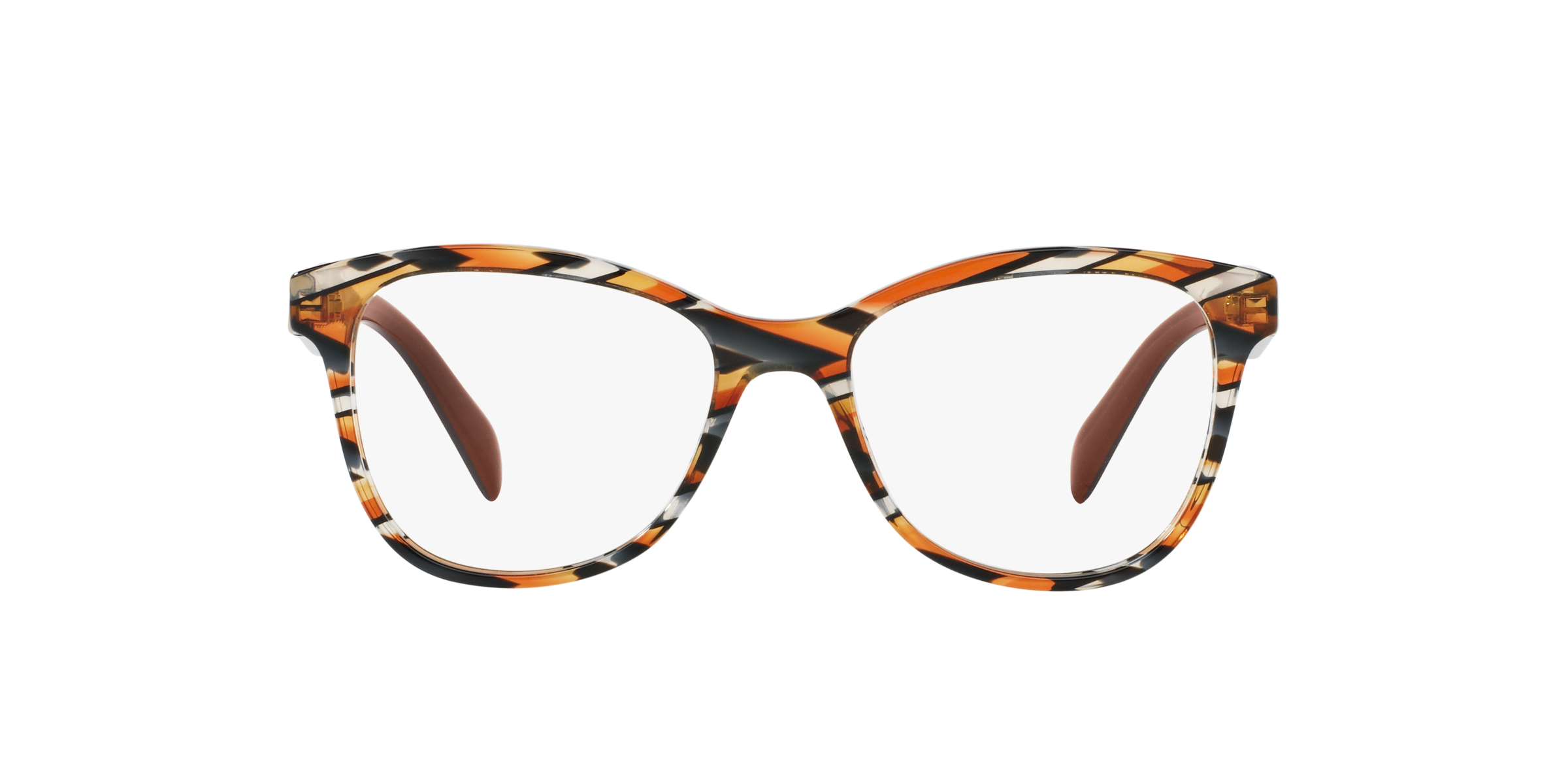 Prada PR 12TV Sheaves Grey Orange VAN1O1 three-quarter view