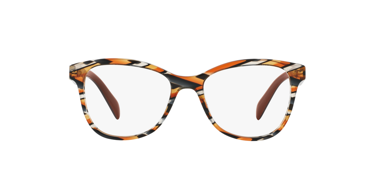 Prada PR 12TV Sheaves Grey Orange VAN1O1 three-quarter view