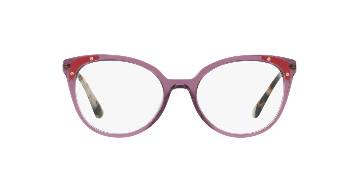 Prada PR 12UV Transparent Violet 04N1O1 three-quarter view