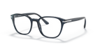 Prada PR 12WV Transparent Blue 08Q1O1 three-quarter view