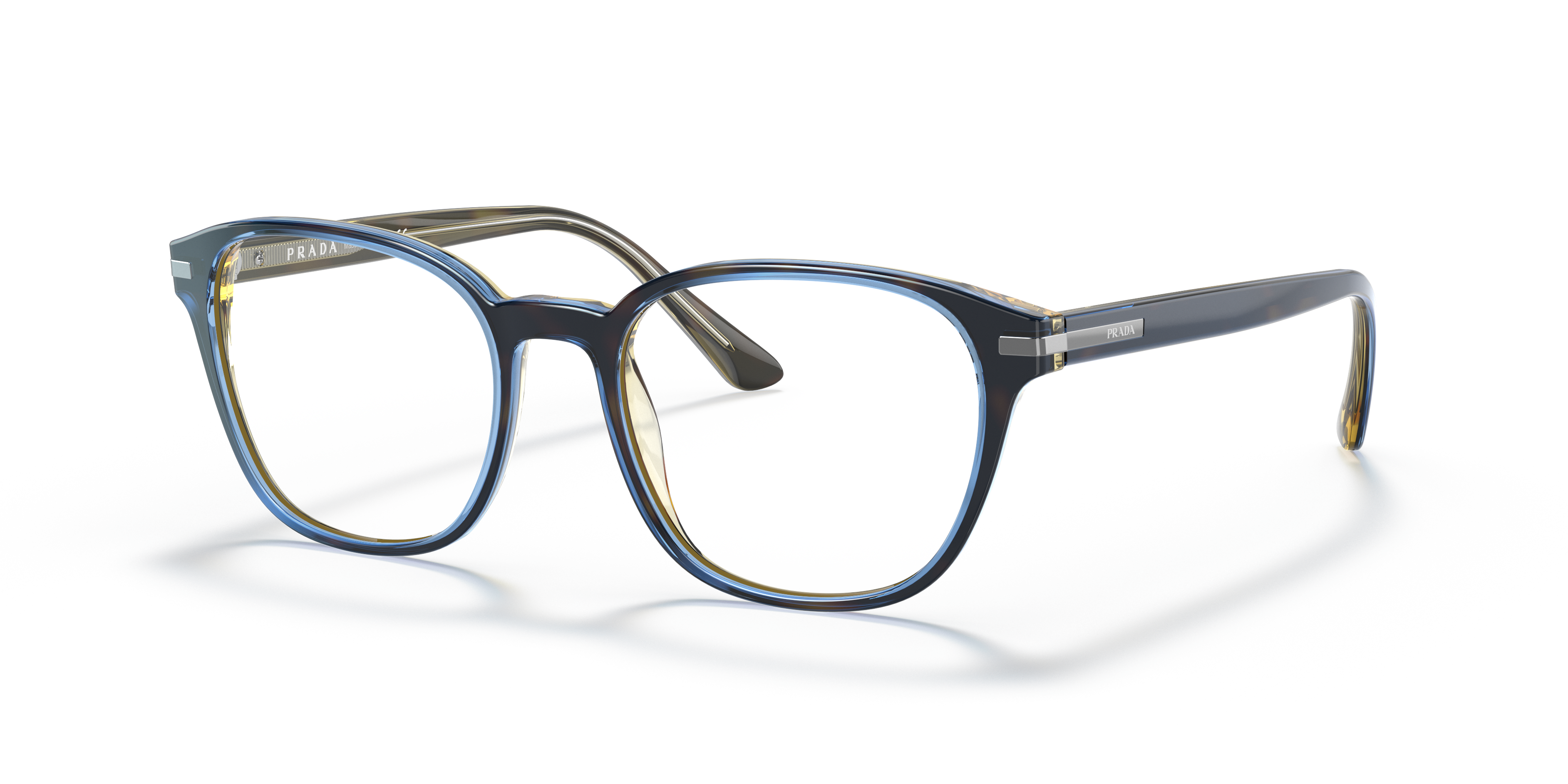 Prada PR 12WV Denim Tortoise ZXH1O1 three-quarter view