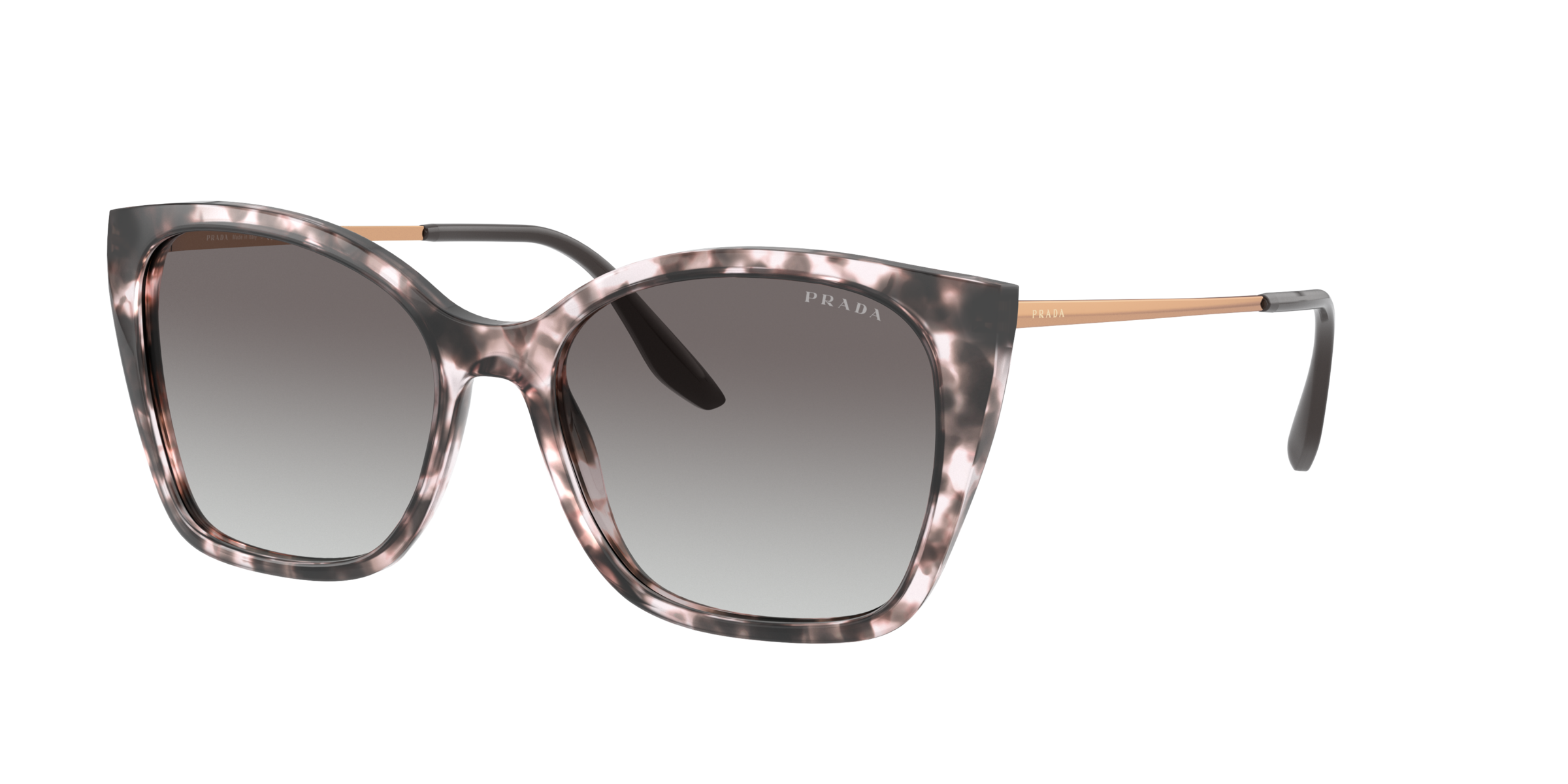 Prada PR 12XS Orchid Tortoise ROJ0A7 three-quarter view