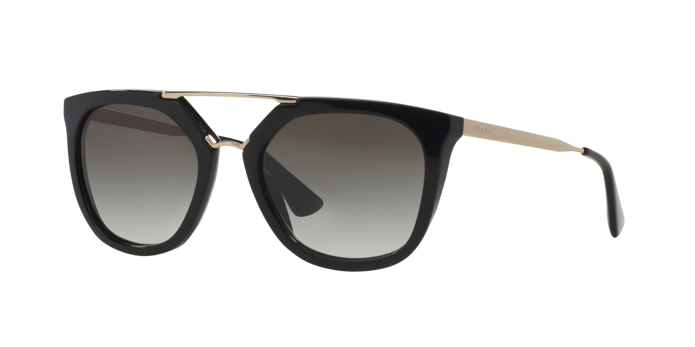 Prada PR 13QS Black 1AB0A7 three-quarter view
