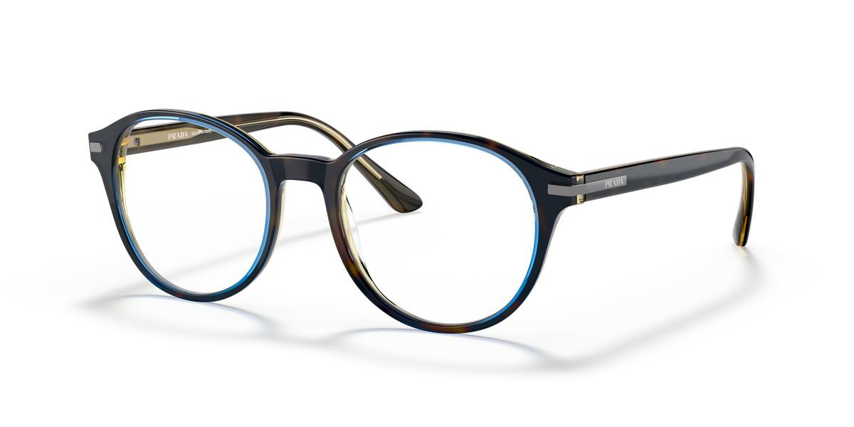 Prada PR 13WV Denim Tortoise ZXH1O1 three-quarter view
