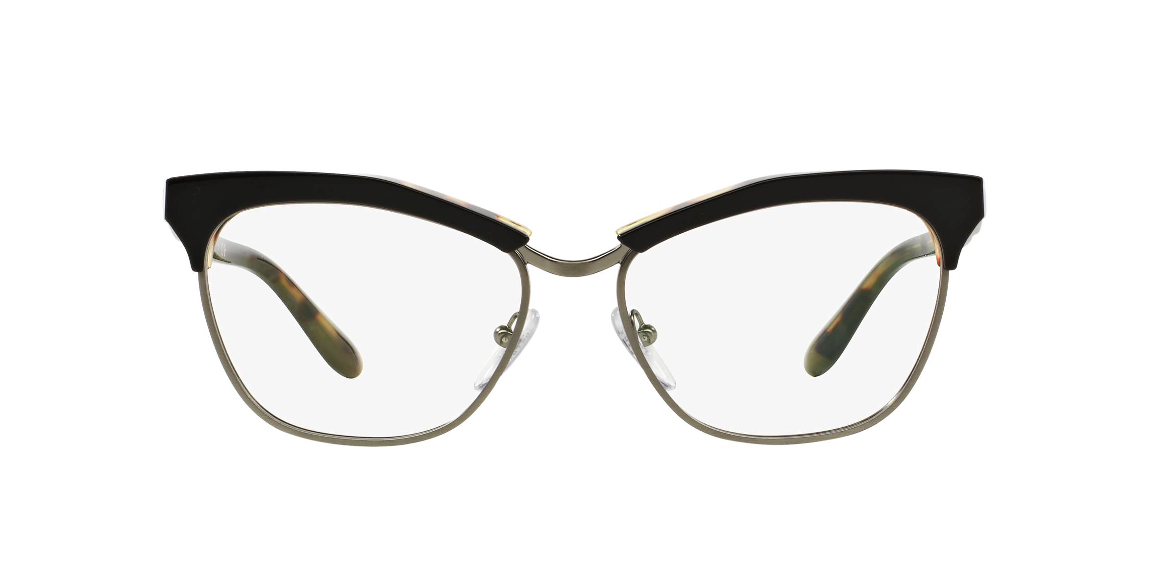 Prada PR 14SV Top Black/Medium Havana NAI1O1 three-quarter view