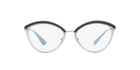 Prada PR 14UV Grey KI51O1 three-quarter view