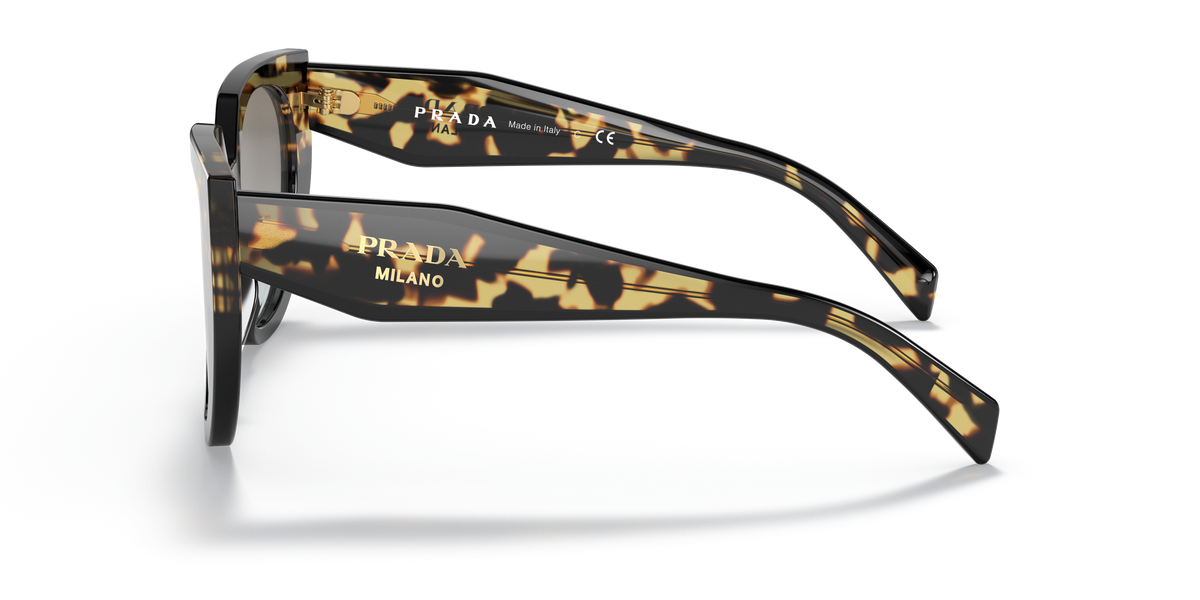 Prada PR 14WS 3890A7 Black/Tortoise, side view showing the temple