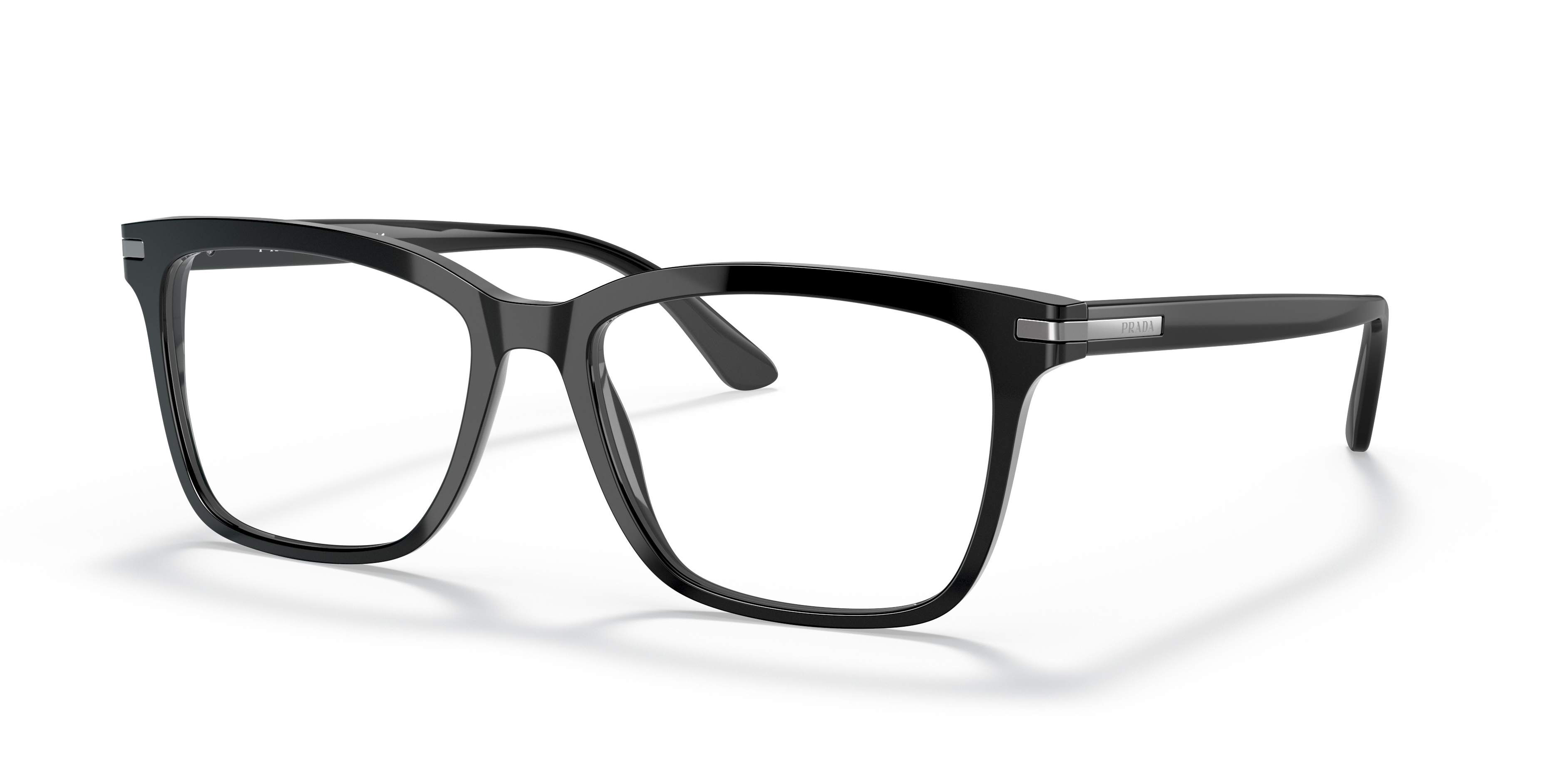 Prada PR 14WV Black 1AB1O1 three-quarter view