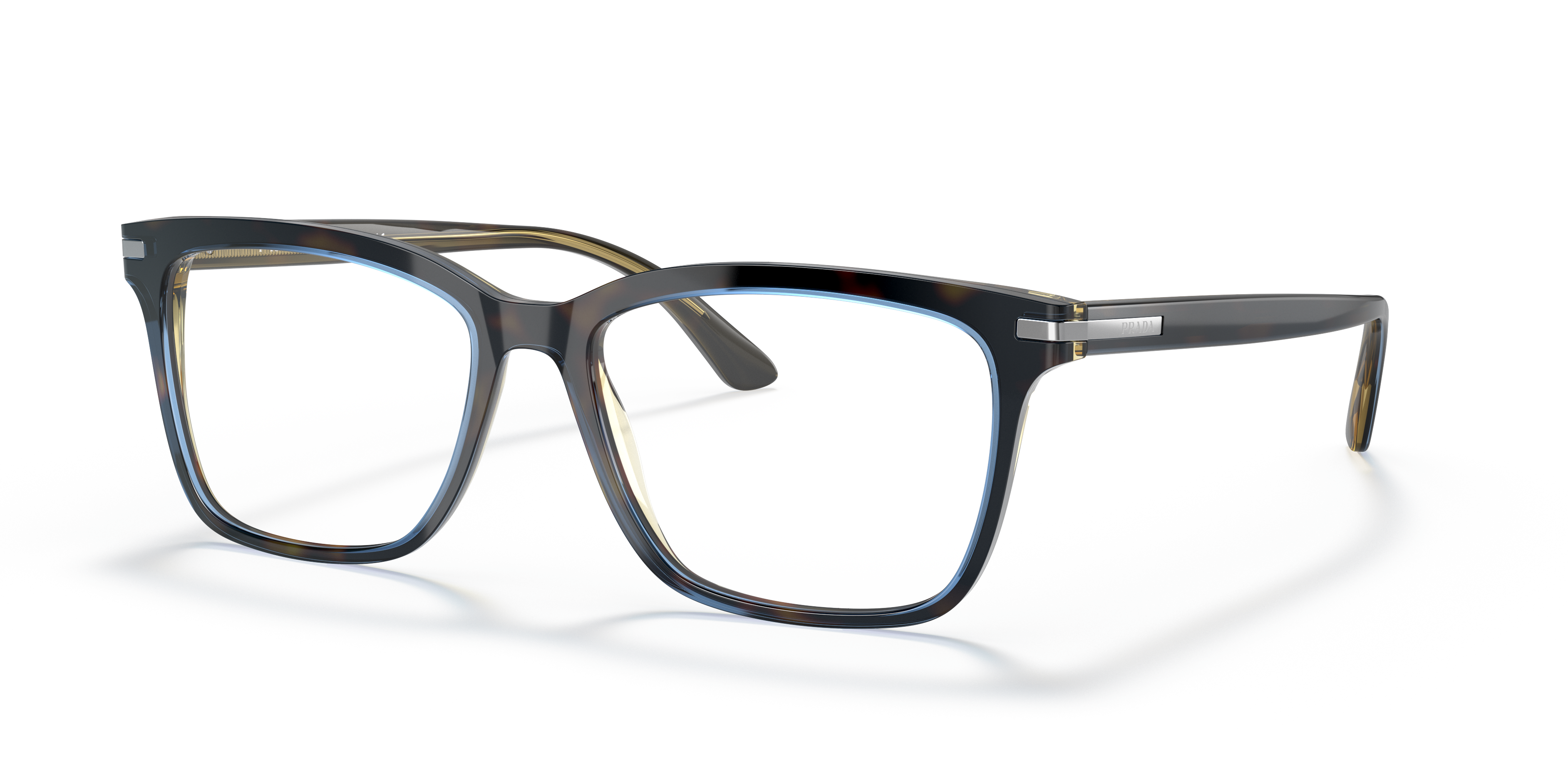 Prada PR 14WV Moro Turquoise Tortoise ZXH1O1 three-quarter view