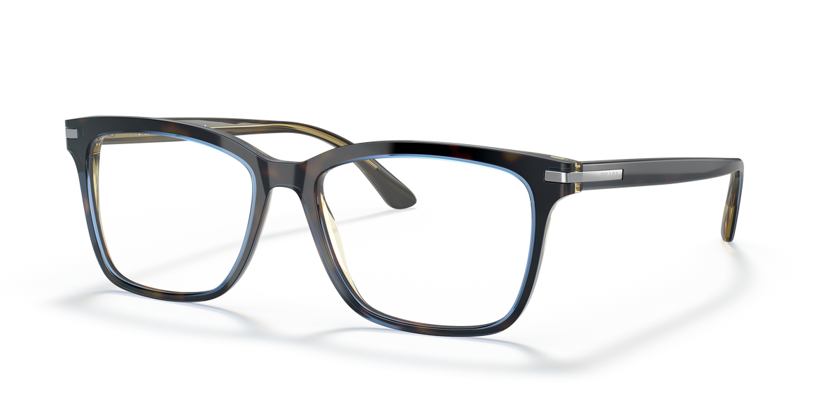 Prada PR 14WV Moro Turquoise Tortoise ZXH1O1 three-quarter view