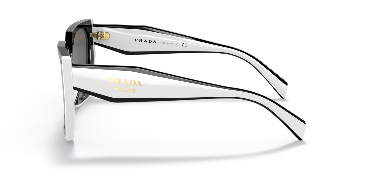Prada PR 15WS 09Q5S0 Black/Talc, side view showing the temple
